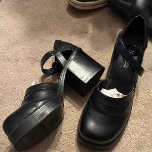 Skechers Black Platform Shoes